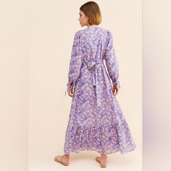 Anthropologie Antik Batik Paolina Floral Long Dress - Picture 2 of 3